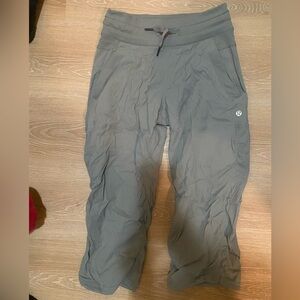 Green Cropped Athletic Pants